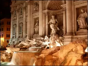 Barokowa fontanna Fontanna di Trevi w Rzymie