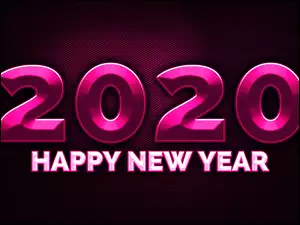 Napis, Sylwester, Szczęśliwego Nowego Roku, 2020, Happy New Year, Cyfry