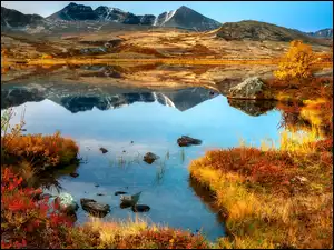 Jesień w Parku Narodowym Rondane w Norwegii