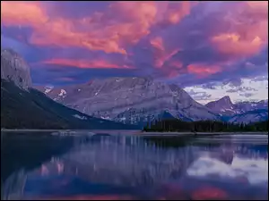 Kanada, Góry, Jezioro Upper Kananaskis Lake, Alberta