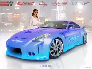 Nissan 350Z, Sparco, Tuning, Kobieta