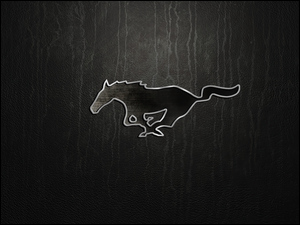 Tło, Logo, Ford Mustang, Ciemne
