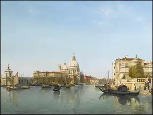 Gondole na Grand Canal w Wenecji na obrazie Jean-Baptiste van Moera