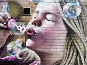 Graffiti z dziewczynką