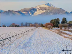 Zima w górach Bitterroot Mountains Stanach Zjednoczonych w