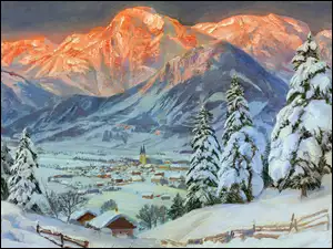Reprodukcja obrazu austriackiego malarza Aloisa Arneggera