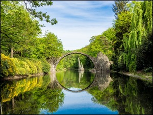 Most Diabła w Parku Rododendronów Kromlau