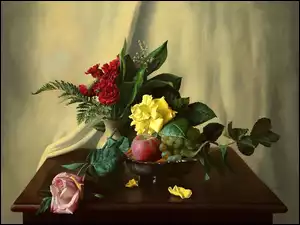 Róże, Aleksiej Antonow, Obraz, Kwiaty