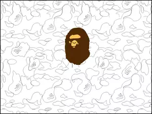 małpa, Bathing Ape, głowa
