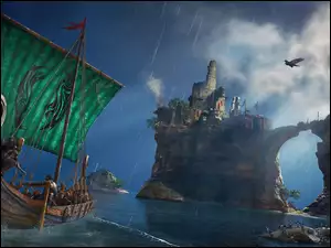 Wikingowie na łodzi w grze Assassins Creed Valhalla Ragnarok