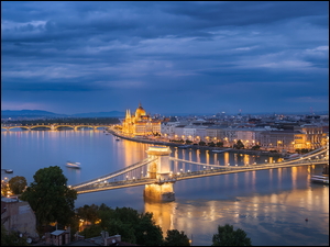 Most Łańcuchowy, Węgry, Dunaj, Rzeka, Budapeszt