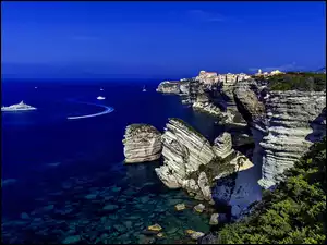 Francja, Wybrzeże, Korsyka, Bonifacio, Morze Śródziemne
