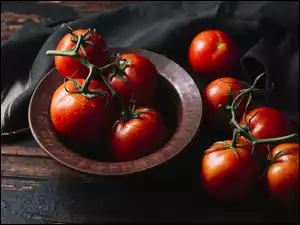 Ścierka, Talerz, Warzywa, Pomidory
