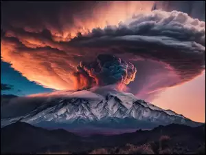 Dym, Góra, Wulkan, Erupcja