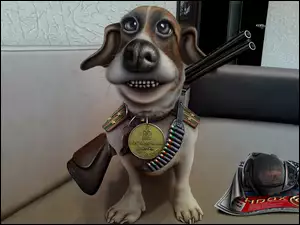 Medal, Pies, Broń