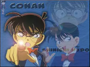 Detective Conan, okulary, chłopak, postać