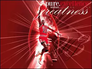 Koszykówka, promienie czerwone, koszykarz, Michael Jordan