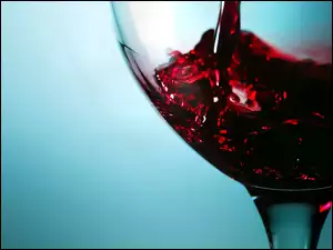 kieliszek, wino, czerwone