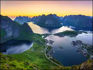 Norwegia, Góry, Lofoty, Morze Norweskie