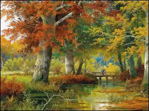 Jesienny krajobraz na obrazieAloisa Arneggera