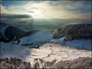 Zimowe góry w Szwajcarii