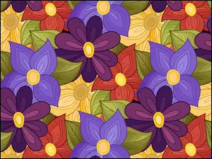 Tekstura z kolorowych kwiatów