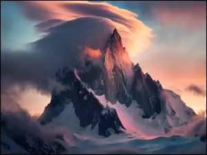 Chmury, Zima, Szczyt, Góry, Śnieg