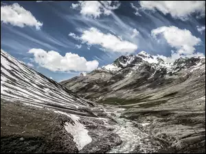 Krajobraz gór w Alpach