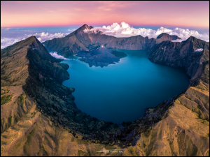 Indonezja, Góry, Krater, Jezioro Kawah