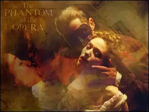 pocałunek, Phantom Of The Opera, Gerard Butler, Emmy Rossum, maska