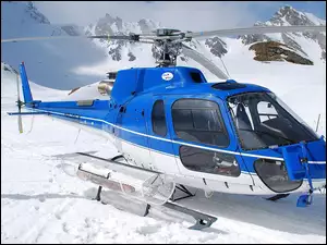 Helikopter, Góry, Śnieg