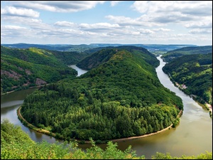 Drzewa, Niemcy, Rzeka Saara, Zakole, Mettlach
