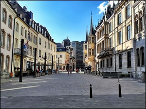 Ulica, Kamienice, Luksemburg, Miasta, Du Marche, Fragment