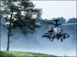 Ah-64, Drzewo, Boeing, Helikopter, Apache