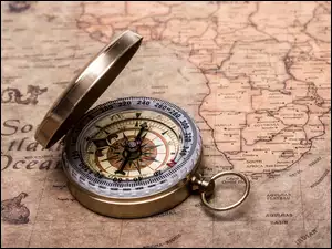 Podróż, Mapa, Świata, Kompas
