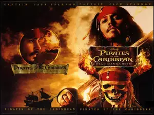 czaszka, kapitan, piraci_z_karaibow_2, Johnny Depp