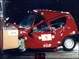 Test, Fiat Seicento, Crash