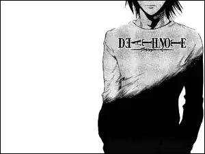 Death Note, postać, bluzka, napis