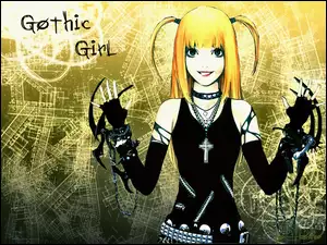Death Note, rękawiczki, dziewczyna, krzyż
