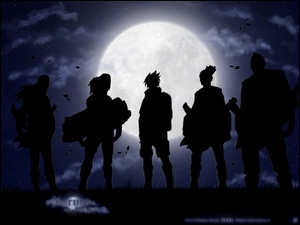 księżyc, Naruto, ekipa