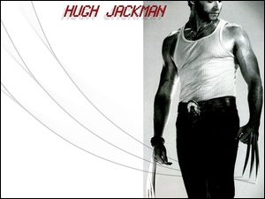 Hugh Jackman, biała koszulka