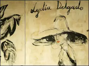 Lidia Delgado, kapelusz, obraz, kobieta