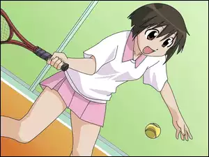 Azumanga Daioh, piłeczka, dziewczyna, tenis