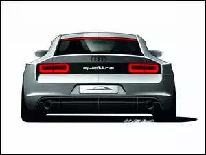 Grafika, Tył, Audi Quattro
