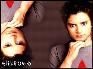 ręka, Elijah Wood, niebieskie oczy