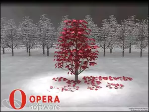 Opera, grafika, drzewa, las