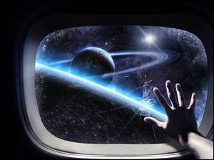 Okno, Kosmos, Dłoń