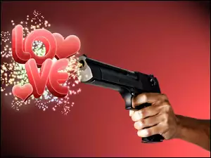 Ręka, Love, Broń, Pistolet