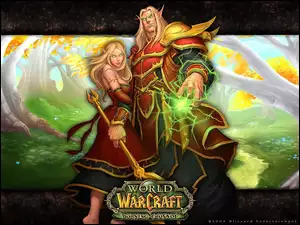 fantasy, World Of Warcraft The Burning Crusade, mężczyzna, kobieta, mag