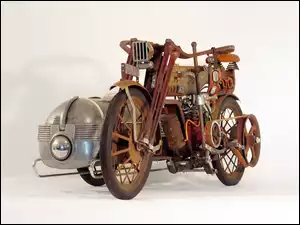 Zabytkowy, 1909, Motor, Harley Davidson